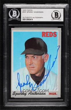 1970 Topps - [Base] #181 - Sparky Anderson [BAS BGS Authentic]