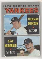 1970 Rookie Stars - Thurman Munson, Dave McDonald [Poor to Fair]