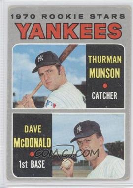 1970 Topps - [Base] #189 - 1970 Rookie Stars - Thurman Munson, Dave McDonald [Good to VG‑EX]