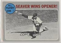 N.L. Playoffs - Seaver Wins Opener! [Poor to Fair]