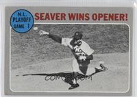 N.L. Playoffs - Seaver Wins Opener! [Good to VG‑EX]
