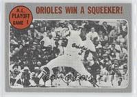 A.L. Playoffs - Orioles Win a Squeeker!