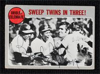 Orioles Celebrate - Sweep Twins In Three! [JSA Certified COA Sti…