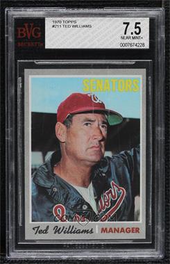 1970 Topps - [Base] #211 - Ted Williams [BVG 7.5 NEAR MINT+]