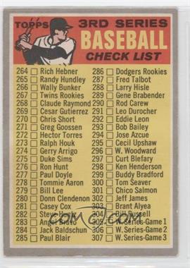1970 Topps - [Base] #244.2 - Checklist - 3rd Series (Red Bat)