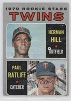 1970 Rookie Stars - Herman Hill, Paul Ratliff [COMC RCR Poor]