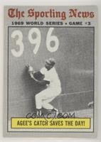 1969 World Series - Agee's Catch Saves the Day! [Poor to Fair]