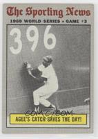 1969 World Series - Agee's Catch Saves the Day! [Good to VG‑EX]