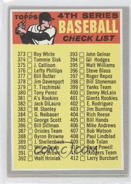 1970 Topps - [Base] #343.2 - Checklist - 4th Series (Red Bat)