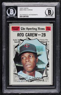 1970 Topps - [Base] #453 - Rod Carew [BAS BGS Authentic]