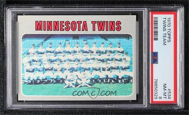 1970 Topps - [Base] #534 - Minnesota Twins Team [PSA 8 NM‑MT]