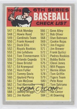 1970 Topps - [Base] #542.2 - Checklist - 6th Series (bat is grey)