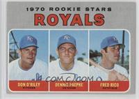 1970 Rookie Stars - Don O'Riley, Dennis Paepke, Fred Rico