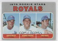 1970 Rookie Stars - Don O'Riley, Dennis Paepke, Fred Rico [Good to VG…