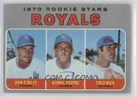 1970 Rookie Stars - Don O'Riley, Dennis Paepke, Fred Rico [Good to VG…