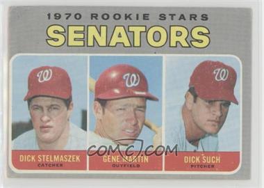 1970 Topps - [Base] #599 - 1970 Rookie Stars - Dick Stelmaszek, Gene Martin, Dick Such [Good to VG‑EX]