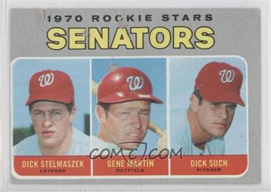 1970 Topps - [Base] #599 - 1970 Rookie Stars - Dick Stelmaszek, Gene Martin, Dick Such [Good to VG‑EX]