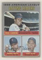 League Leaders - Rod Carew, Reggie Smith, Tony Oliva [Poor to Fair]