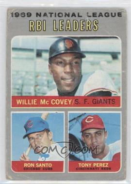 1970 Topps - [Base] #63 - League Leaders - Willie McCovey, Ron Santo, Tony Perez [Poor to Fair]