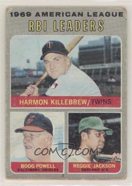 1970 Topps - [Base] #64 - League Leaders - Boog Powell, Reggie Jackson, Harmon Killebrew [Poor to Fair]