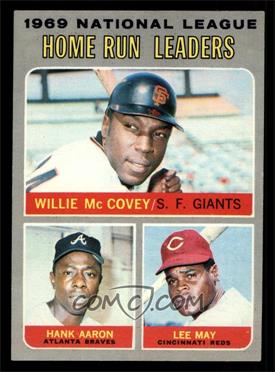 1970 Topps - [Base] #65 - League Leaders - Willie McCovey, Hank Aaron, Lee May [EX MT]