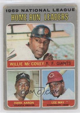 1970 Topps - [Base] #65 - League Leaders - Willie McCovey, Hank Aaron, Lee May [Good to VG‑EX]
