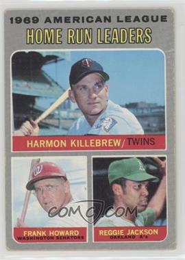 1970 Topps - [Base] #66 - League Leaders - Frank Howard, Reggie Jackson, Harmon Killebrew [Good to VG‑EX]