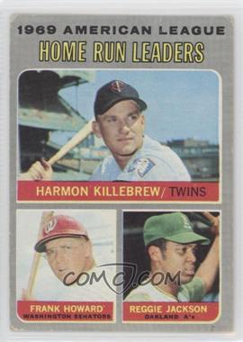 1970 Topps - [Base] #66 - League Leaders - Frank Howard, Reggie Jackson, Harmon Killebrew [Good to VG‑EX]