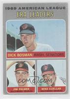 League Leaders - Dick Bosman, Jim Palmer, Mike Cuellar [COMC RCR Poor]