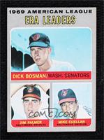 League Leaders - Dick Bosman, Jim Palmer, Mike Cuellar [Poor to Fair]