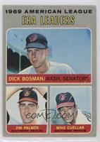 League Leaders - Dick Bosman, Jim Palmer, Mike Cuellar [Poor to Fair]