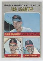 League Leaders - Dick Bosman, Jim Palmer, Mike Cuellar