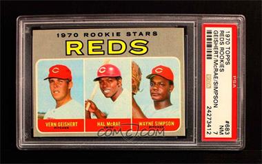 1970 Topps - [Base] #683 - High # - Vern Geishert, Hal McRae, Wayne Simpson [PSA 7 NM]