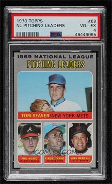 1970 Topps - [Base] #69 - League Leaders - Tom Seaver, Phil Niekro, Fergie Jenkins, Juan Marichal [PSA 4 VG‑EX]