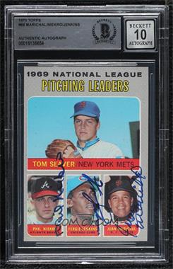 1970 Topps - [Base] #69 - League Leaders - Tom Seaver, Phil Niekro, Fergie Jenkins, Juan Marichal [BAS BGS Authentic]