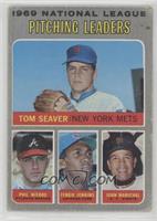 League Leaders - Tom Seaver, Phil Niekro, Fergie Jenkins, Juan Marichal [Poor&n…