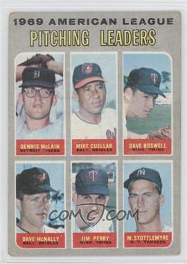 1970 Topps - [Base] #70 - League Leaders - Denny McLain, Mike Cuellar, Dave Boswell, Jim Perry, Mel Stottlemyre, Dave McNally [Poor to Fair]