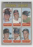 League Leaders - Denny McLain, Mike Cuellar, Dave Boswell, Jim Perry, Mel Stott…