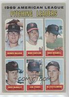 League Leaders - Denny McLain, Mike Cuellar, Dave Boswell, Jim Perry, Mel Stott…