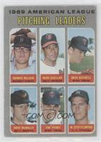 League Leaders - Denny McLain, Mike Cuellar, Dave Boswell, Jim Perry, Mel Stott…