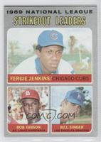 League Leaders - Fergie Jenkins, Bob Gibson, Bill Singer [Noted]