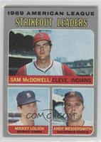 League Leaders - Sam McDowell, Mickey Lolich, Andy Messersmith