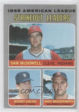 1970 Topps - [Base] #72 - League Leaders - Sam McDowell, Mickey Lolich, Andy Messersmith [Noted]