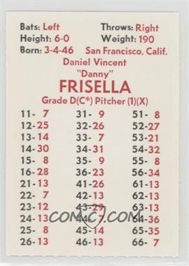1971 APBA Baseball 1970 Season - [Base] - Perforated #_DAFR - Danny Frisella [Poor to Fair]