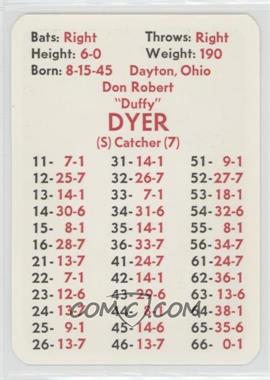 1971 APBA Baseball 1970 Season - [Base] #_DUDY - Duffy Dyer [Poor to Fair]