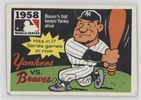 1958 - New York Yankees vs. Milwaukee Braves [COMC RCR Very Good…