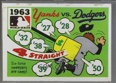1971 Fleer Laughlin World Series - [Base] #61 - 1963 - New York Yankees vs. Los Angeles Dodgers [Poor to Fair]