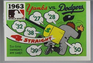 1971 Fleer Laughlin World Series - [Base] #61 - 1963 - New York Yankees vs. Los Angeles Dodgers [Good to VG‑EX]