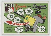 1963 - New York Yankees vs. Los Angeles Dodgers [Good to VG‑EX]