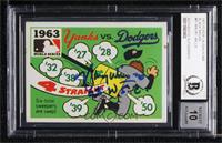 1963 - New York Yankees vs. Los Angeles Dodgers [BAS BGS Authentic]